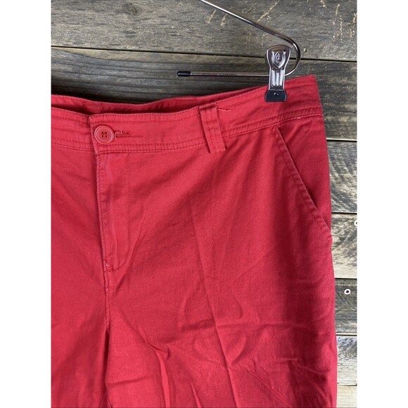 White Stag Women's Sz 14 Red Cotton Blend 2 Pocket Shorts - Picture 3 of 10